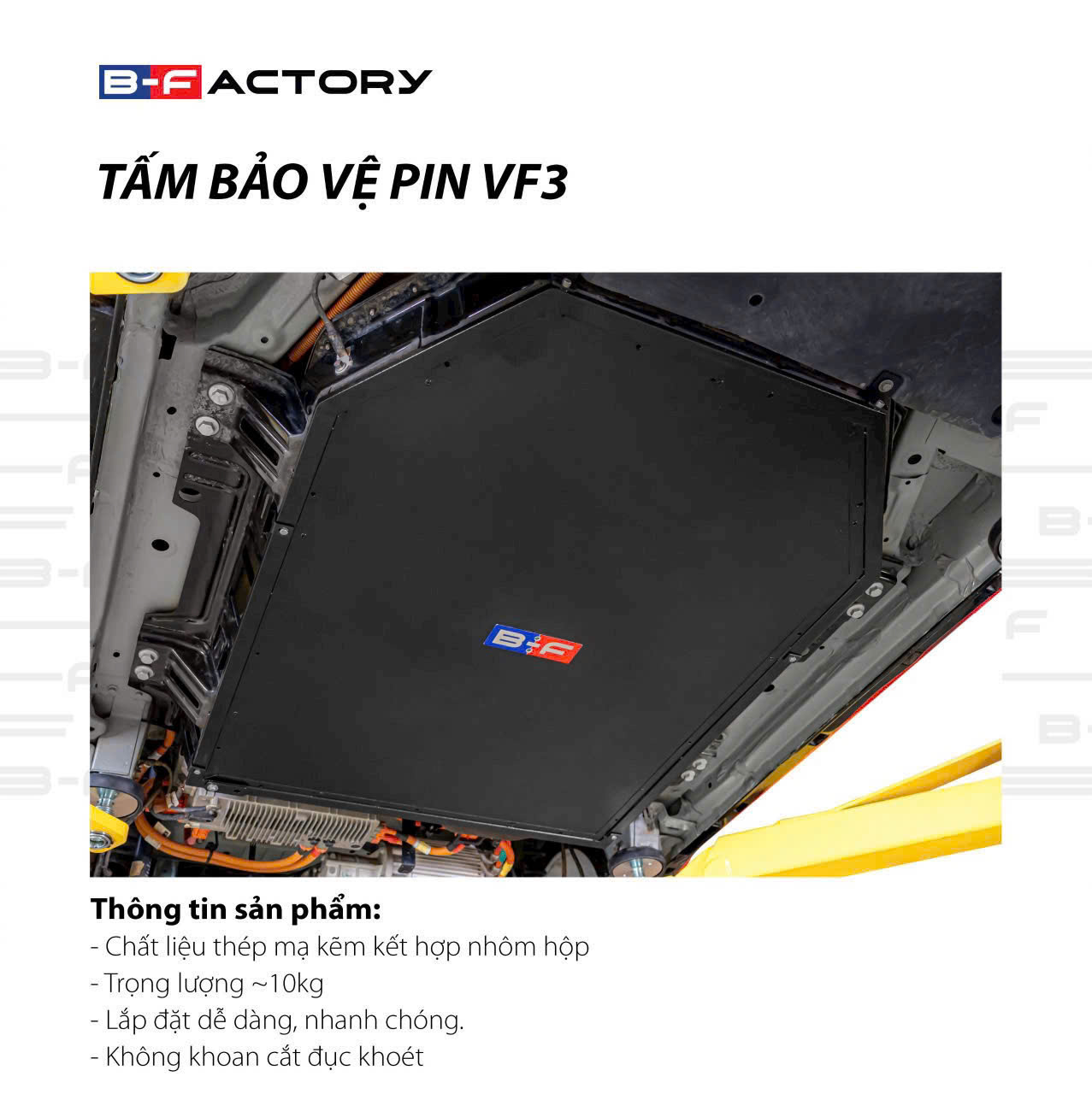 Ốp Bảo Vệ Pin B-Factory Cho Vinfast VF3 Ốp Bảo Vệ Pin B-Factory Cho Vinfast VF3