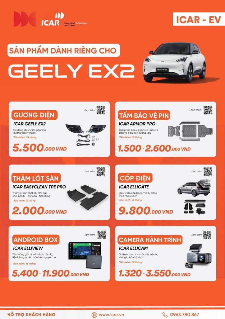 Cốp Điện ICAR Elligate Cho Geely EX2